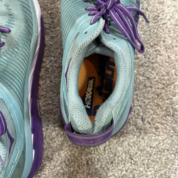 Women's Hoka One One Arahi 2 Size 6.5B Seafoam Green And Purple Gym Trainers‎ - Picture 8 of 10